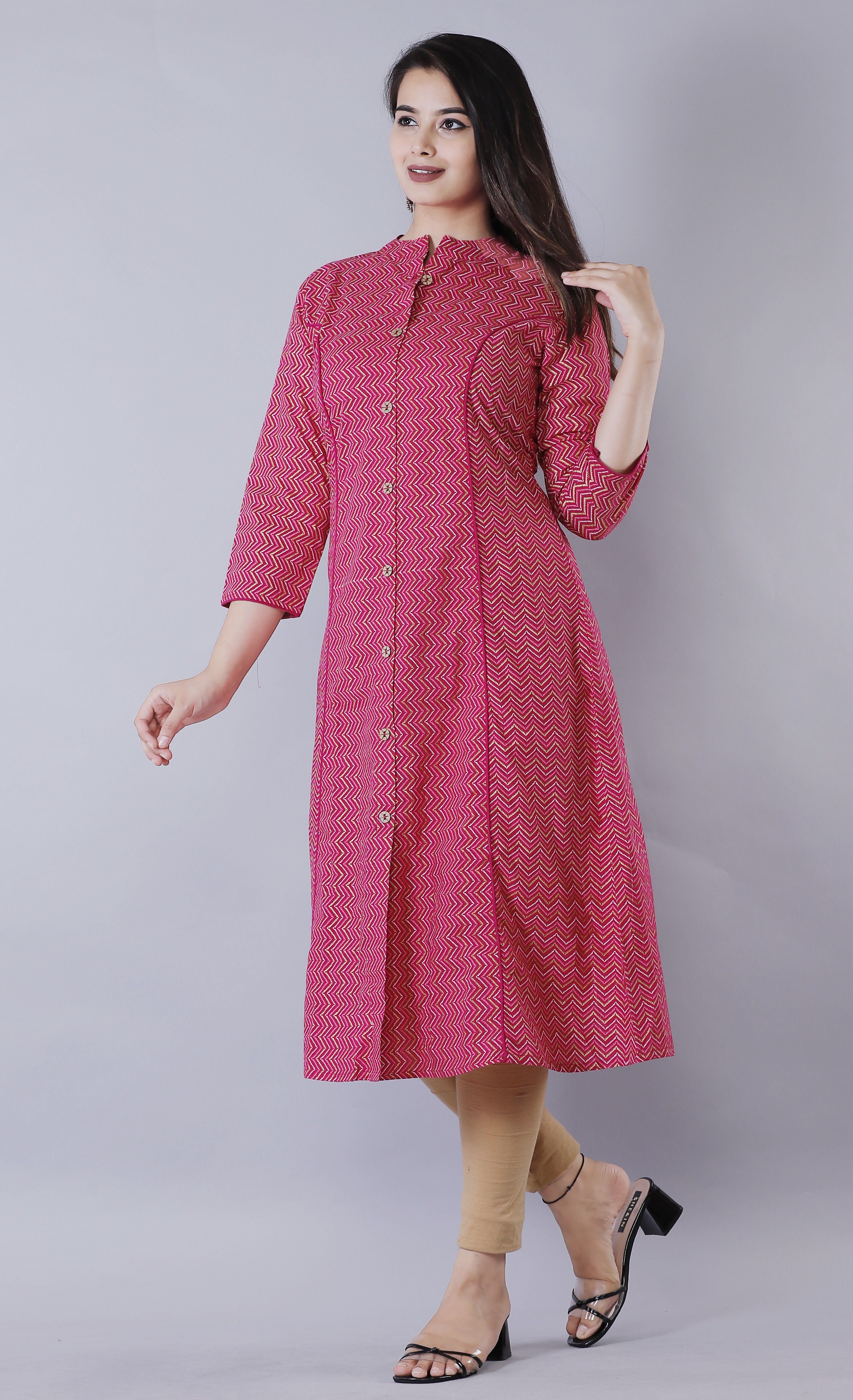 Attractive Printed Cotton Blend Kurti