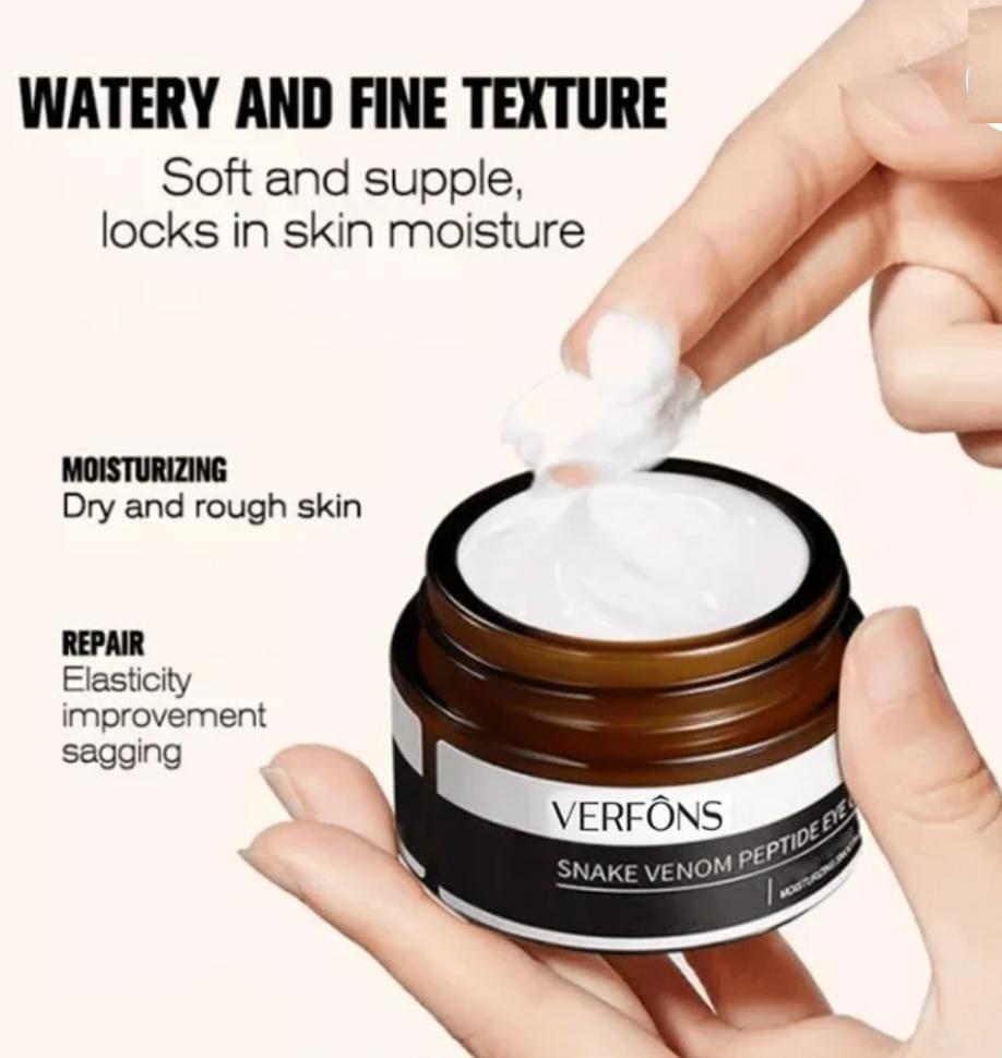 Verfons Firming Eye Cream,Verfons Snake Venom Firming Eye Cream, Verfons Temporary Firming Eye Cream for Bags, Anti Aging Eye Bag Cream, Instant Remove Eye Bags Fades Fine Lines and Wrinkles