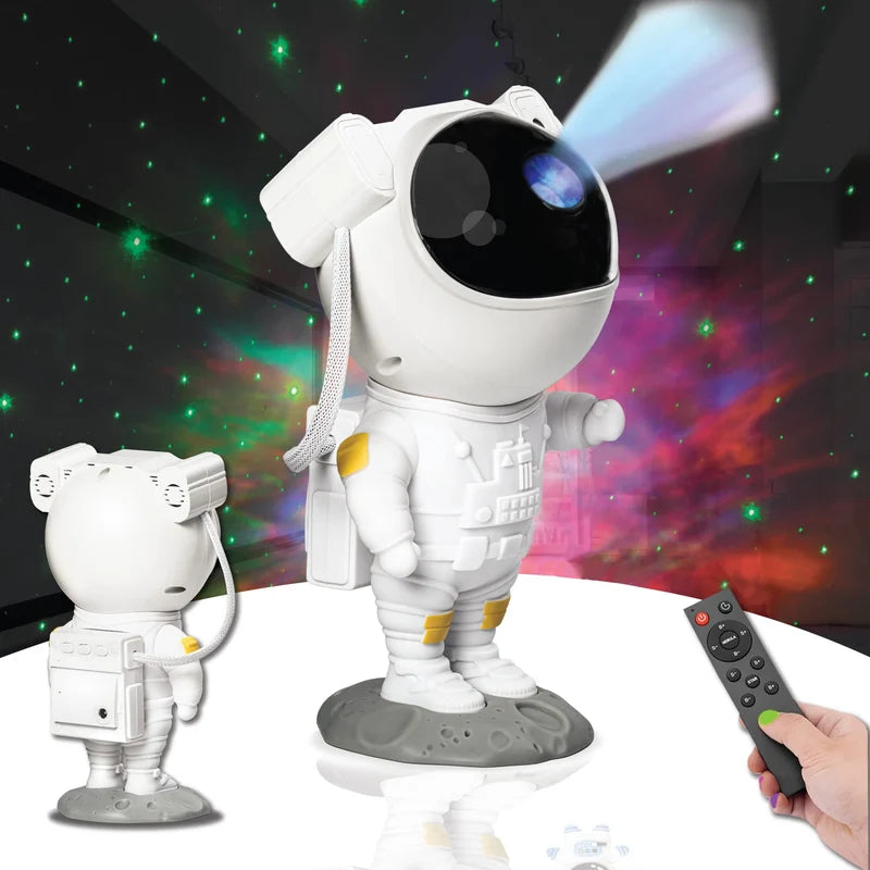 Astronaut Galaxy Projector | 360° Rotation, Remote Control, Nebula Star Lamp